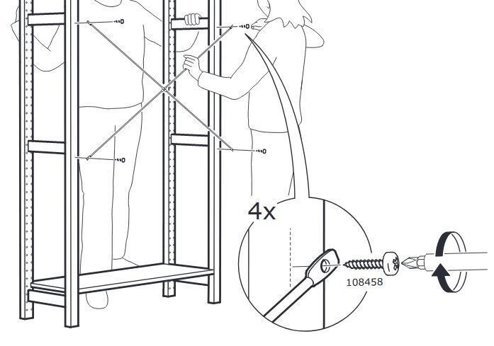 IKEA Regal an Wand befestigen